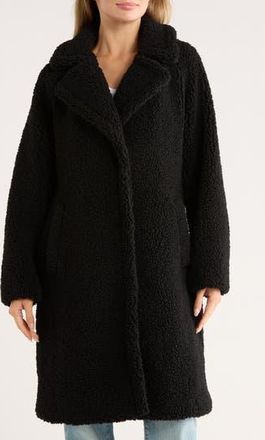 Lucky Brand Missy Faux Shearling Coat in Black at Nordstrom Rack, Size X-Large