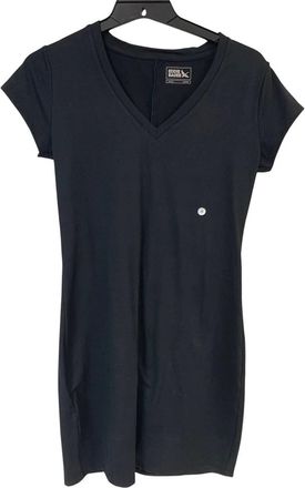 Eddie Bauer Womens Aster Short Sleeve V Neck Polyester Midi Dress In Black