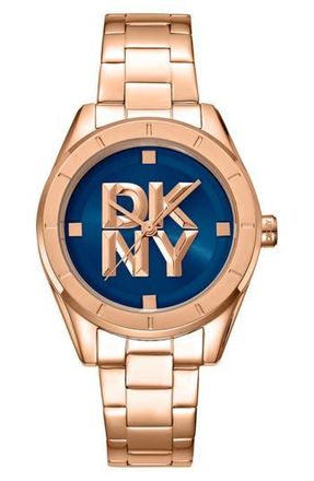 DKNY 316L Bracelet Watch in Rose Gold at Nordstrom Rack