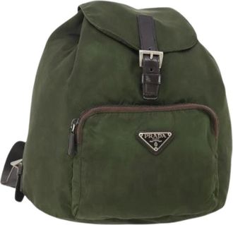 Prada Pre-owned Backpacks, female, Green, Size: ONE SIZE Pre-owned Vintage Backpack