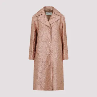 Dries Van Noten Womens Ricca Coat - Tan Cotton - Size Small