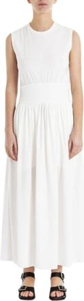 Toteme Maxi Dresses, female, White, S, White Cotton Sleeveless Dress