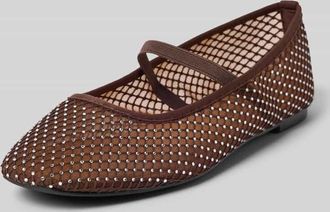 Bianco Ballerina in Mesh-Optik in Dunkelbraun, Gr&ouml;&szlig;e 36