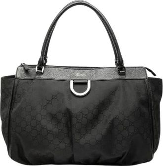 Gucci Pre-owned Tote Bags, female, Black, Size: ONE SIZE Pre-owned Abbey D-Ring Tote Bag