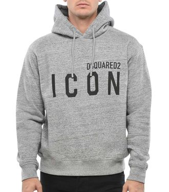 Dsquared2 Grey Graphic Logo Hoodie