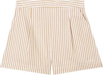 MC2 Saint Barth Cotton SB Beach Stripes V 11 Emb - Dames - Bermuda - Beige - XS - Katoen - Korte Broeken