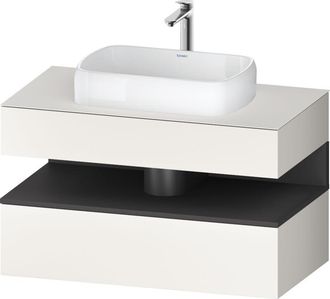 Duravit Duravit - Qatego Consola Mueble Bajo Lavabo, 1 Extra&iacute;ble, 1 Caj&oacute;n