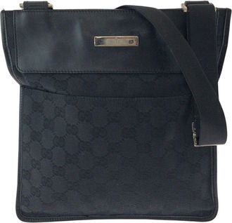 Gucci Black Gg Canvas Shoulder Bag (Authentic Pre-Loved)