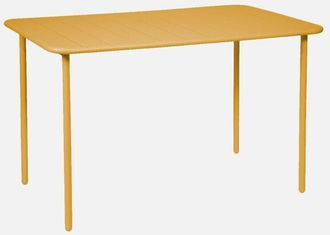 Sweeek Mesa De Jard&iacute;n Met&aacute;lica De 120cm, 4 Plazas