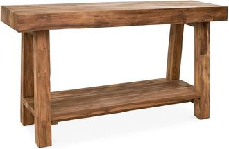 Moycor Consola madera marr&oacute;n anch. 140 cm