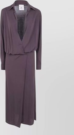 Semicouture jersey dress long sleeves belted waist