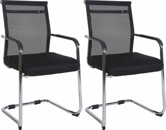 Clp Set De 2 Sillas Cantil&eacute;ver Denny Cromado