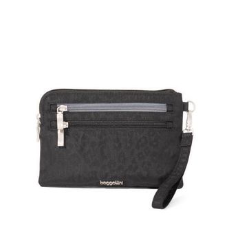 Baggallini RFID Currency Organizer Wristlet in Black Cheetah Emboss at Nordstrom