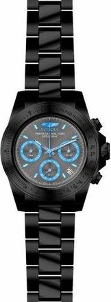 Invicta Speedway Chronograph Grey Dial Black Ion-plated Mens Watch 17313
