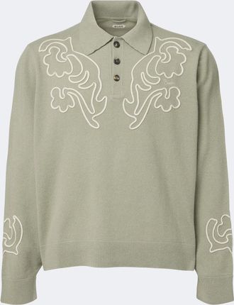 Bode Polo Blaze de lana bordado