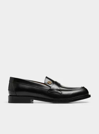 Versace Mens Manu leather loafers Men