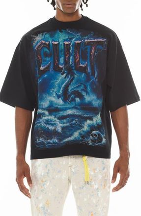 Cult of Individuality Crewneck Graphic T-Shirt in Black at Nordstrom, Size Xx-Large