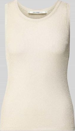 Gestuz Stricktop aus Viskose-Mix Modell Silvi in Ecru Melange, Gr&ouml;&szlig;e XL