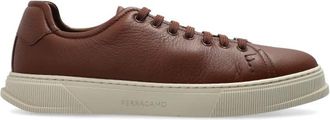Ferragamo Bruce Sneakers - Heren - Sneakers - Bruin - 40 EU - Leer - Schoenen