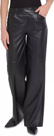 Lyss&eacute; Azara Wide Leg Vegan Leather Pant In Black