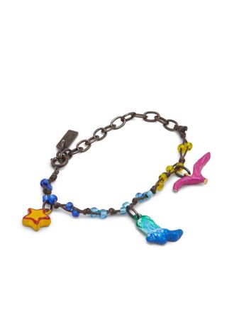 Marni Bracciale a catena con ciondoli - Blu