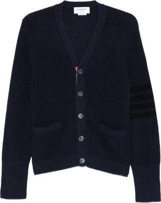 Thom Browne 4-Bar Stripe Blue Cardigan