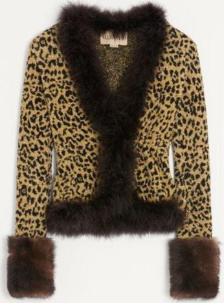 Valentino Giacca In Maglia Lurex Jacquard Animalier Donna ANIMALIER XS