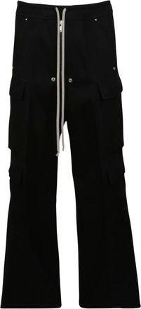 Rick Owens Broeken, Heren, Zwart, S, Wol, Cargobelas Broeken