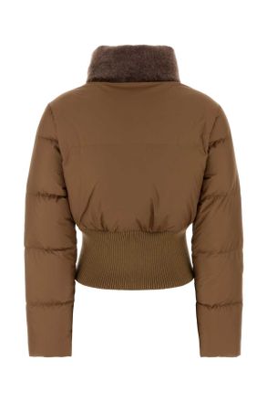 Fendi Womens Camel Polyester Down Jacket Camel-25 Piumini