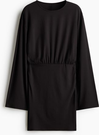 H&M Jerseykleid mit Langarm - Schwarz