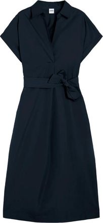 Aspesi Kleedjes, Dames, Blauw, XS, Katoen, Lange katoenen jurk