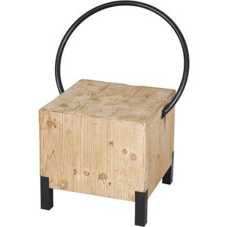 Hhg Nunca Usado] Silla De Comedor Hhg 601, Silla De Visita Taburete, Metal Industrial Madera Maciza Certificado Mvg, Natural