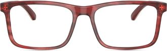 Emporio Armani rectangle-frame glasses - Red