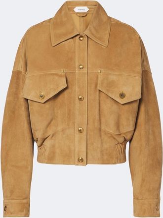Versace Suede blouson jacket
