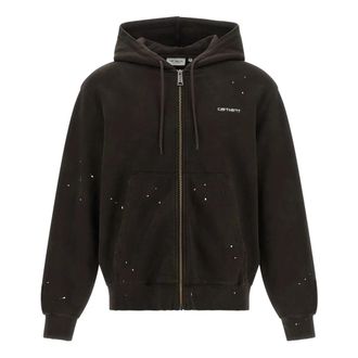 Carhartt Work in Progress Hooded Painter Jacket - Heren - Vesten met rits - Bruin - XL - Katoen - Hoodies & sweatvesten