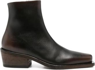 Mars&egrave;ll Tex-Tex Enkellaarzen - Dames - Schoenen - Bruin - Maat: 39 EU Zijde