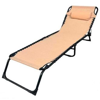 Trade Shop Trade Shop - Copy Of Lettino Prendisole Sdraio Senza Parasole In Textilene Blu Reclinabile Giardino 483007
