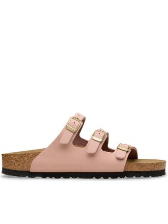 Birkenstock Florida Slip On Gold Buckle Sandals