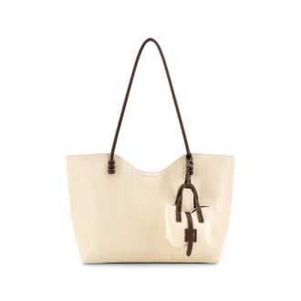Like Dreams Womens Aveline Woven Tote Bag In Ivory