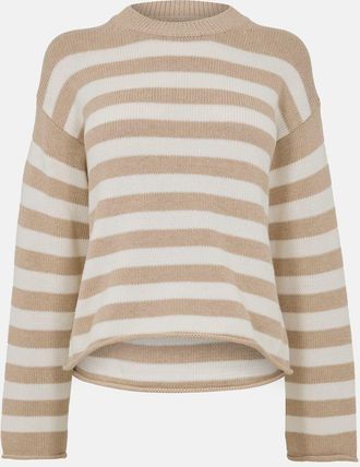 Velvet Womens by and Regular Fit Drop Shoulder Long Sleeve Sweater in Soft Army - Sand - Size 16 UK