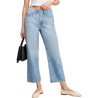Good American Good 90s Crop Relaxed Jeans in Indigo964 at Nordstrom Rack, Size 10