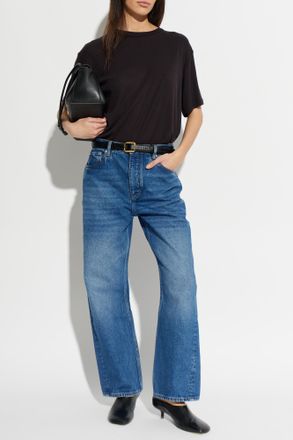 STUDIO NICHOLSON T-shirt Rond, Womens, Brown