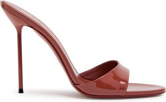 PARIS TEXAS Lidia 105 Patent Leather Mules - Dark Pink - 41 (IT41/ UK8)
