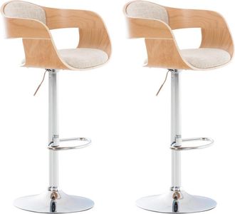 Clp Clp - Set De 2 Taburetes Kingston En Tela Natural/crema