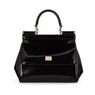 Dolce & Gabbana Handbags, female, Black, Size: ONE SIZE Flap Shoulder Bag