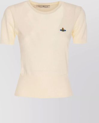 Vivienne Westwood ribbed hem crewneck top with short sleeves