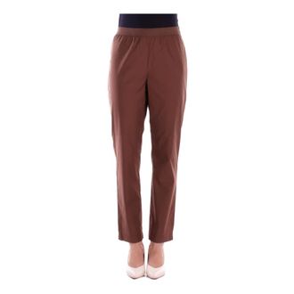 Alpha Studio Straight Trousers, female, Brown, Size: XL Straight Trousers