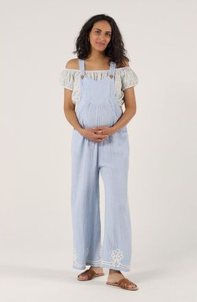 Cache Coeur Maternity and Nursing Dungaree Yael in Blue at Nordstrom, Size Xx-Large