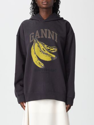 Ganni Felpa con cappuccio e stampa banane Ganni