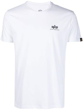Alpha Industries logo-print cotton T-shirt - men - Cotton - S - White